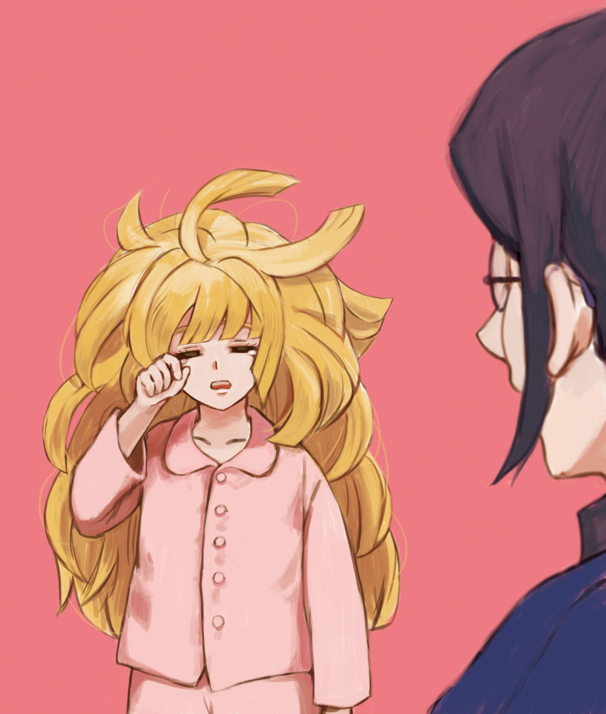 2girls, absurdres, black_hair, blonde_hair, fumitan_admoss, glasses, gundam, gundam_tekketsu_no_orphans