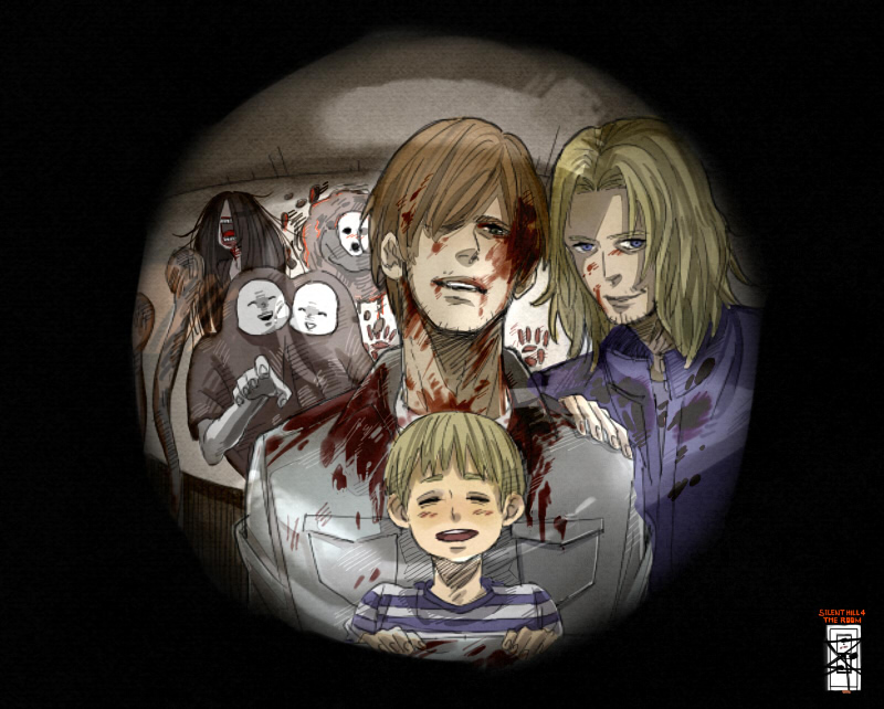 billy_and_miriam_locane, copyright_name, cynthia_velazquez, dual_persona, fisheye, ghost, henry_townshend, monster, silent_hill, silent_hill_4, walter_sullivan, younger