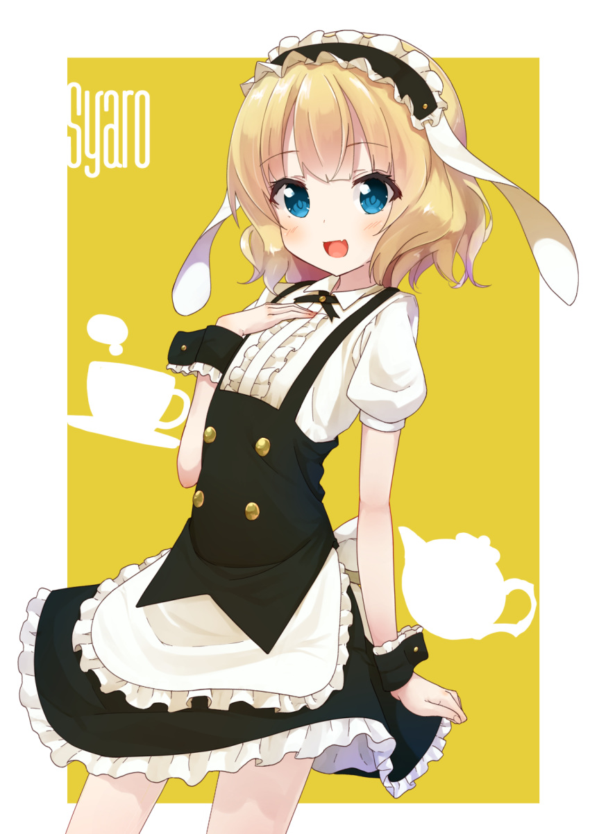 1girl, blonde_hair, blue_eyes, blush, gochuumon_wa_usagi_desu_ka?, highres, kirima_sharo, looking_at_viewer