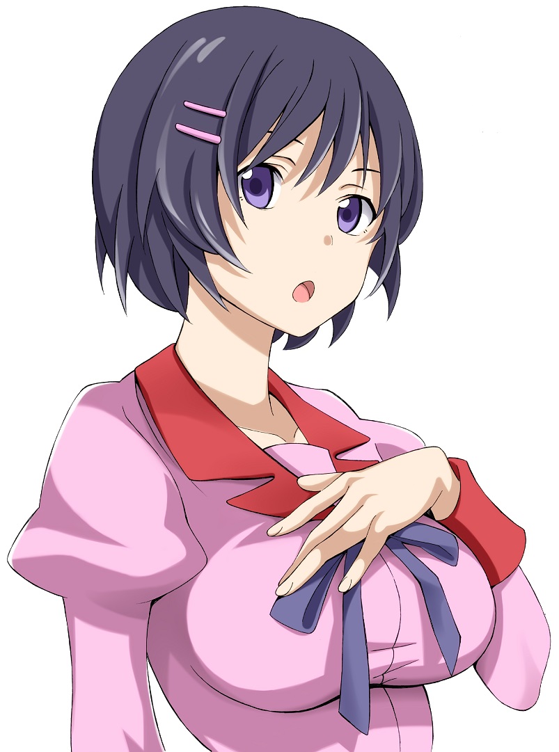 1girl, black_hair, hanekawa_tsubasa, koube, monogatari_(series), owarimonogatari, school_uniform, short_hair