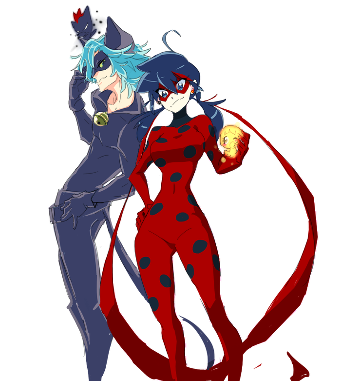 alternate_hairstyle, animal_ears, bell, blue_hair, bodysuit, cat_ears, chat_noir_(cosplay), cosplay