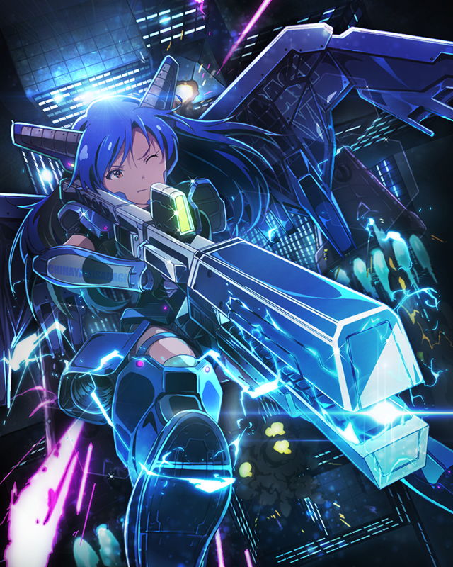 1girl, artist_request, brown_eyes, gauntlets, headgear, idolmaster, idolmaster_million_live!, kisaragi_chihaya