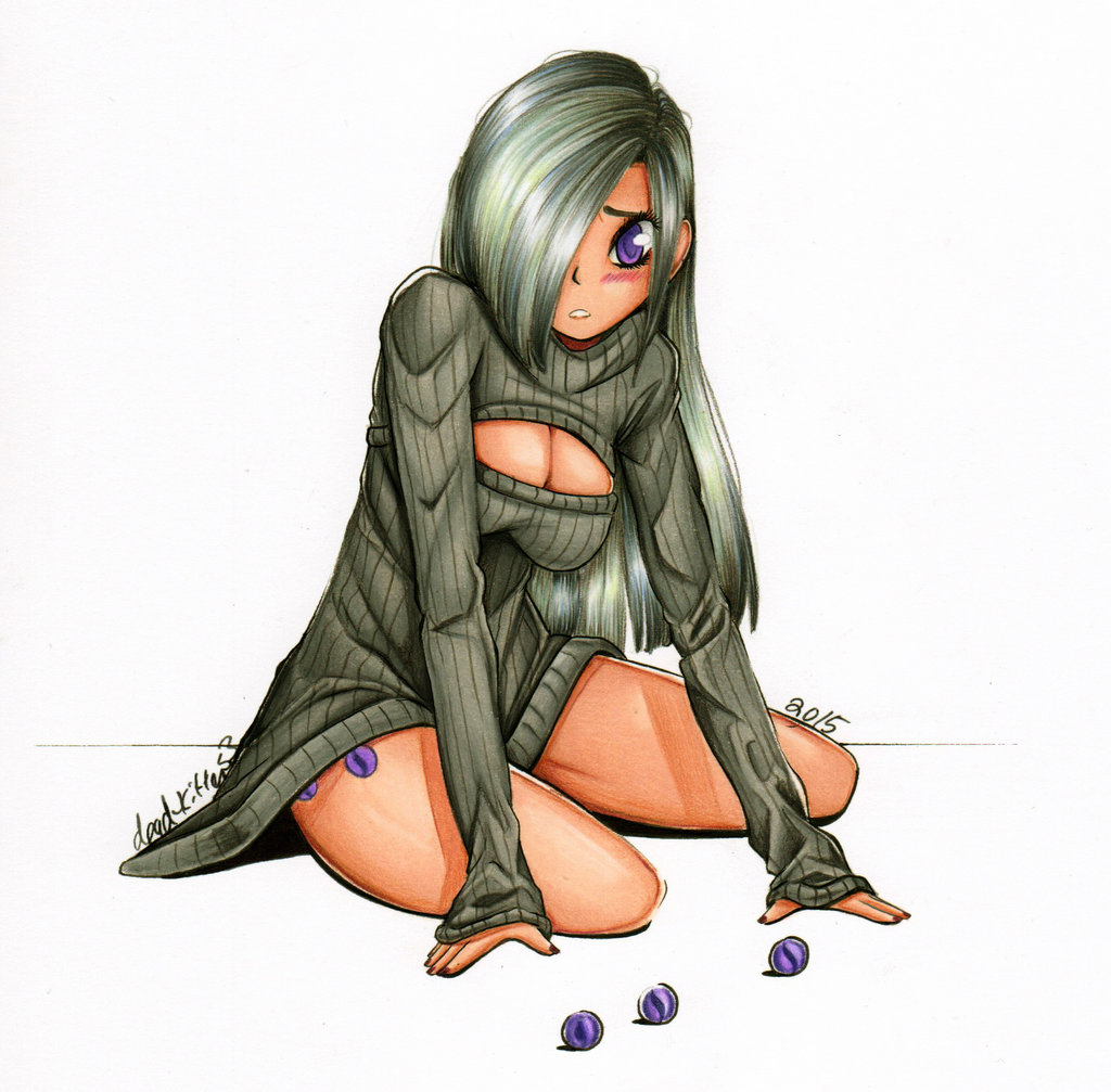 colored_pencil_(medium), commentary, dead-kittens3, dress, marble_pie, my_little_pony, my_little_pony_friendship_is_magic, personification, ribbed_sweater, sweater, sweater_dress, traditional_media