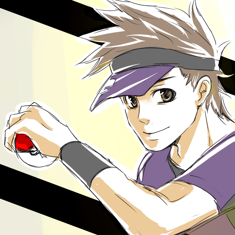 1boy, brown_eyes, brown_hair, cyclist_(pokemon), poke_ball, pokemon, pokemon_(game), pokemon_bw
