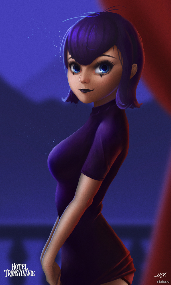 black_hair, blue_eyes, hotel_transylvania, mavis_(hotel_transylvania), panties, underwear