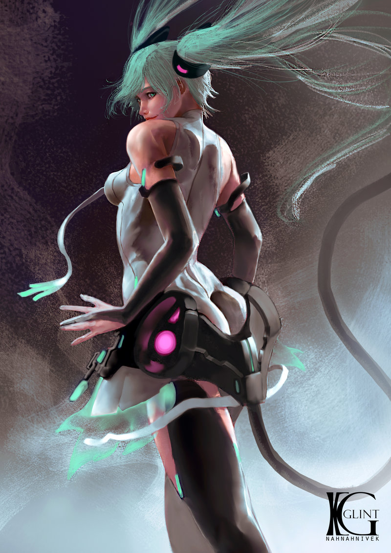 1girl, hatsune_miku, kevin_glint, miku_append, solo, vocaloid, vocaloid_append