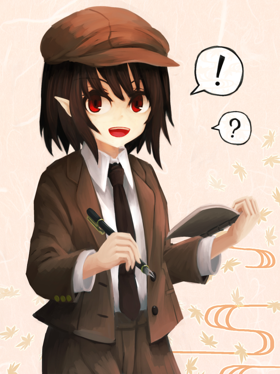 1girl, akaiha_(akaihagusk), alternate_costume, black_hair, book, contemporary, flat_cap, forbidden_scrollery