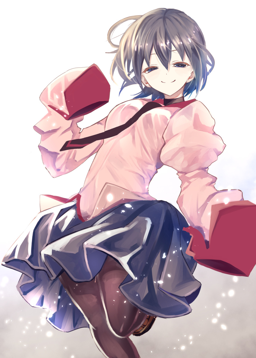 1girl, absurdres, black_eyes, black_hair, empty_eyes, highres, monogatari_(series), nakuru_796