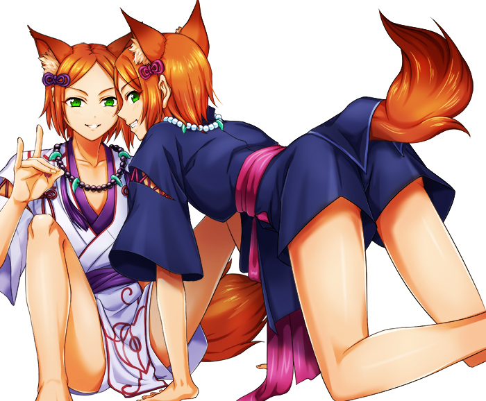 2boys, \m/, animal_ears, aoi_hinata, aoi_yuuta, brothers, brown_hair, ensemble_stars!
