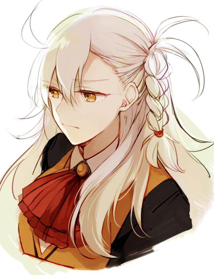 1girl, ahoge, ascot, braid, fate/grand_order, fate_(series), long_hair, olga_marie