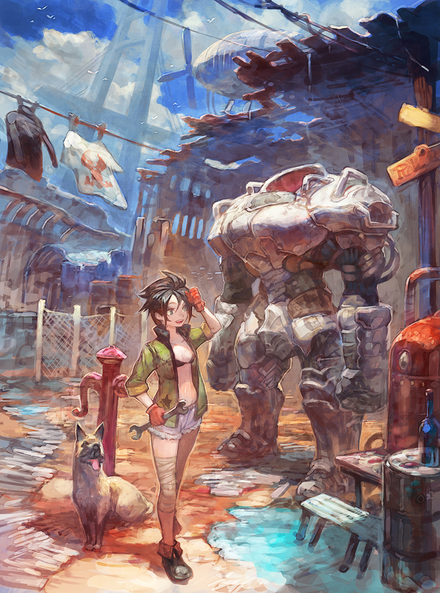 dogmeat, fallout, fallout_4, highres, lack, post-apocalypse, power_armor, short_shorts