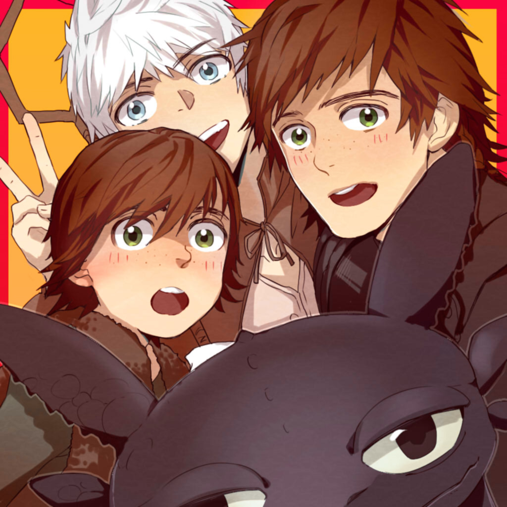 blue_eyes, brown_hair, crossover, dragon, dual_persona, freckles, green_eyes, hiccup_horrendous_haddock_iii