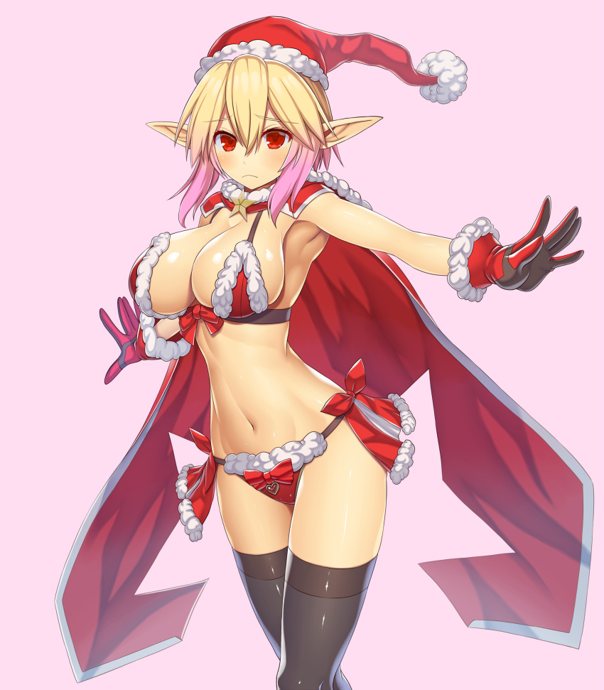 1girl, aqua_eyes, asamura_hiori, bare_shoulders, blonde_hair, blue_eyes, blush, breasts
