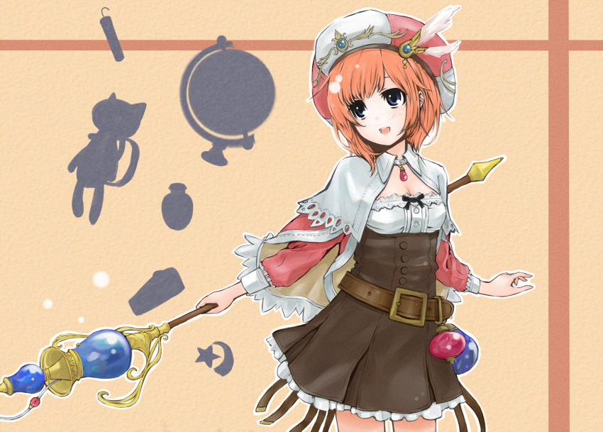 1girl, atelier_(series), atelier_rorona, belt, blonde_hair, blue_eyes, breasts, brown_dress