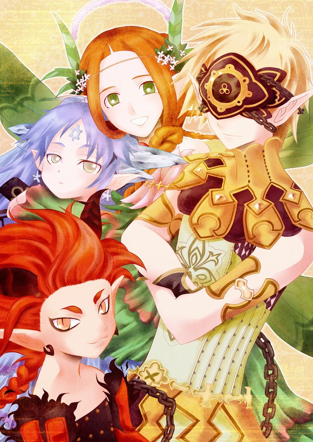 avalon_code, blue_hair, braids, chains, collar, fairy, fairy_wings, loli