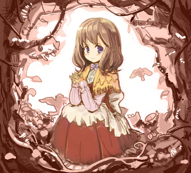 avalon_code, brown_hair, fana, long_skirt, tagme, violet_eyes