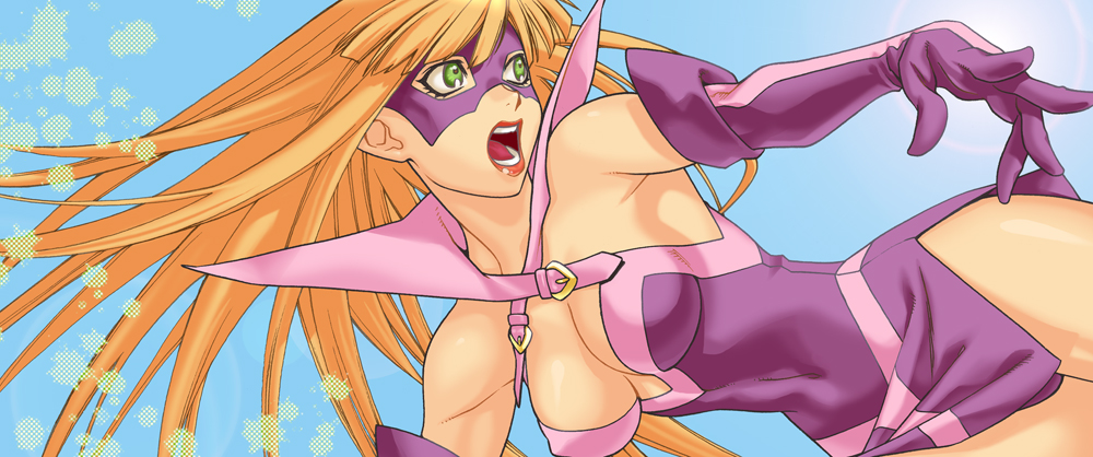 1girl, bangs, bare_shoulders, blonde_hair, blunt_bangs, breasts, cleavage, dress