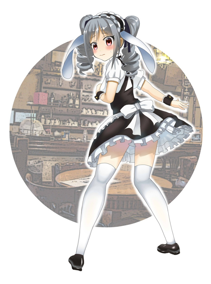 1girl, blush, drill_hair, fleur_de_lapin_uniform, gochuumon_wa_usagi_desu_ka?, highres, idolmaster, idolmaster_cinderella_girls