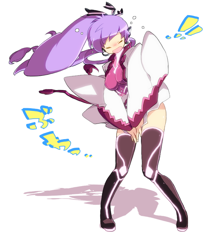 gakuko, genderswap, hair_ribbon, hxaxcxk, long_hair, ponytail, purple_hair, ribbon