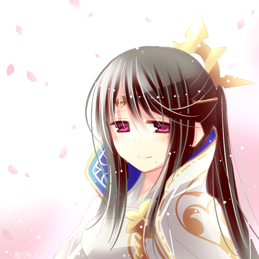 1girl, black_hair, blush, fire_emblem, fire_emblem_if, kakanien, long_hair, mikoto_(fire_emblem_if)