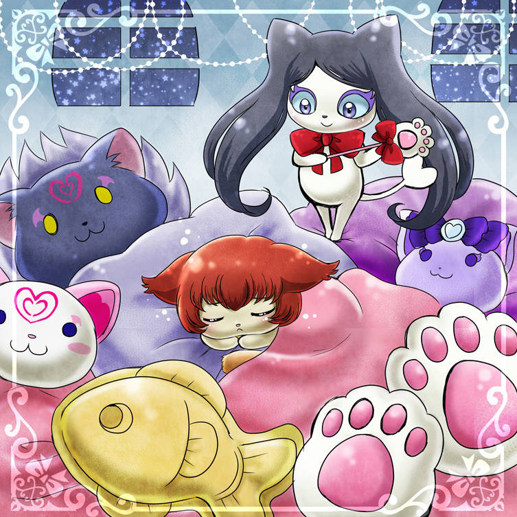 cat, cokata, commentary_request, davi_(dokidoki!_precure), go!_princess_precure, kuroro_(go!_princess_precure), miss_siamour, precure