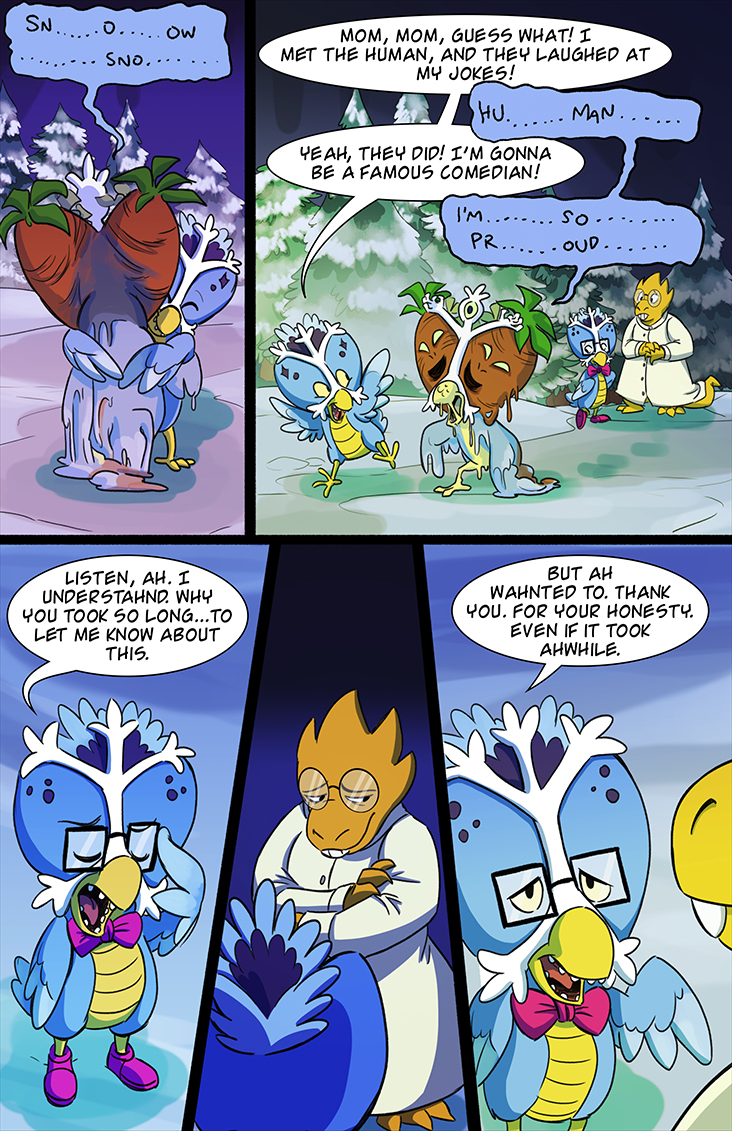 2boys, 2girls, adjusting_glasses, alphys, bowtie, comic, english_text, father_and_son
