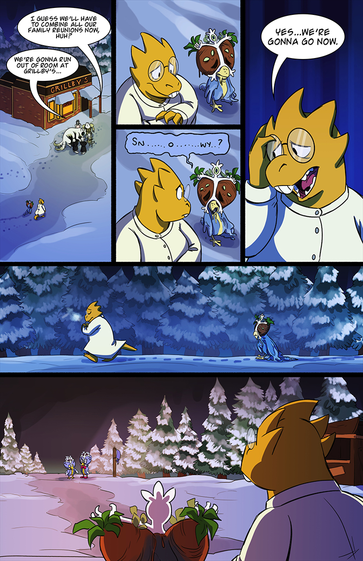 3girls, alphys, comic, dog, dogamy, dogaressa, doggo, endogeny