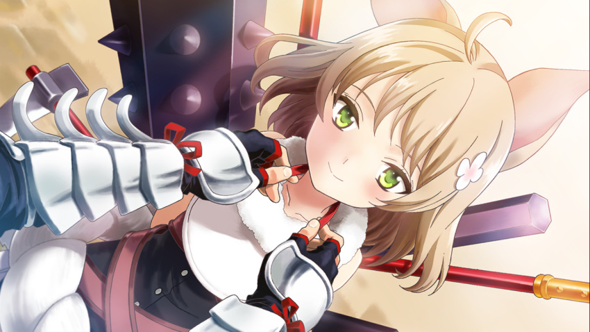 eiyuu_senki, looking_at_viewer, musashibou_benkei_(eiyuu_senki), official_art, pov_hands, short_hair, tagme