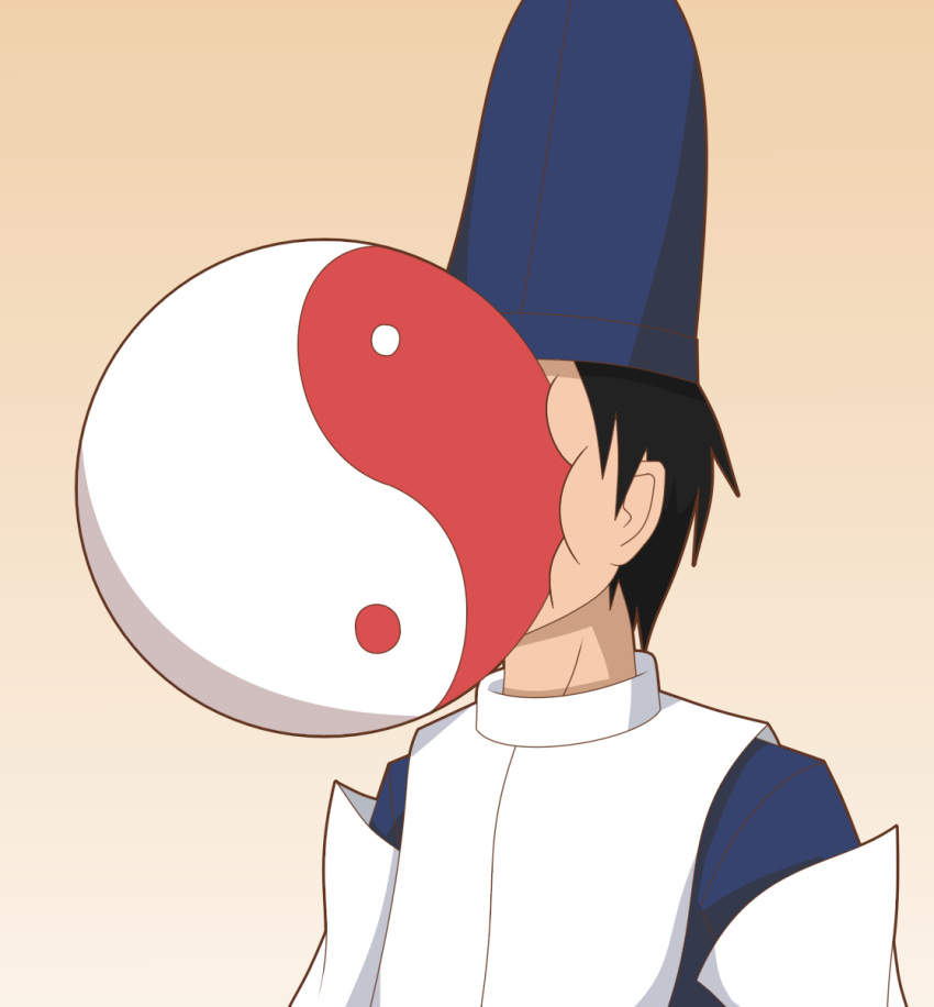 1boy, black_hair, hat, highres, japanese_clothes, kei_(nicoseiga), shingyoku_(male), tate_eboshi