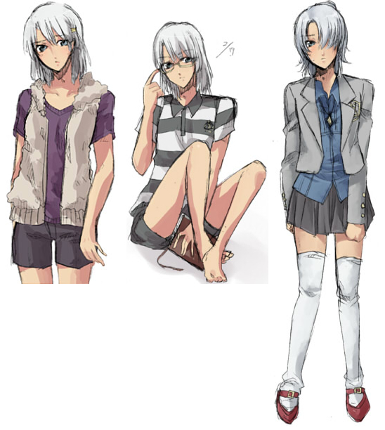 alternate_costume, barefoot, casual, contemporary, crossdressing, crossdressinging, feet, glasses