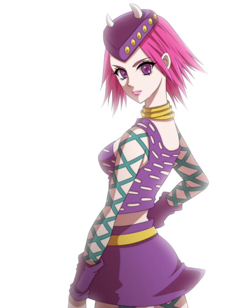 1girl, backlighting, cowboy_shot, fishnets, from_side, genderswap, hat, horns