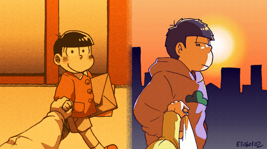1boy, 1girl, age_progression, child, eri_muuton, holding_hands, hoodie, jitome