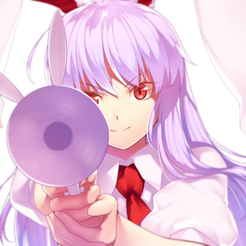 1girl, aiming_at_viewer, animal_ears, face, kaiza_(rider000), lavender_hair, long_hair, looking_at_viewer