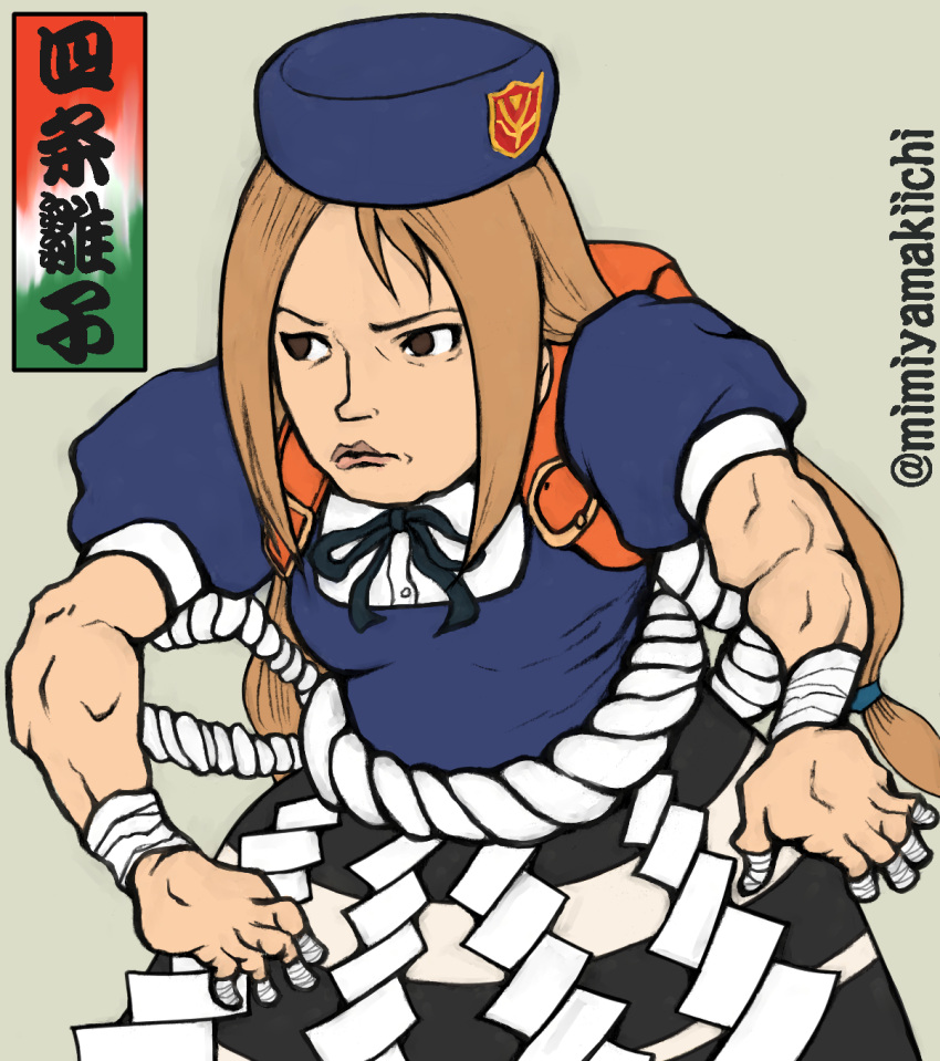 commentary_request, highres, mimiyama_kiichi, muscle, shijou_hinako, snk, the_king_of_fighters