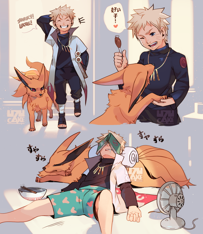 artist_name, bilingual, kurama, male_focus, naruto, tagme, translation_request, uzucake