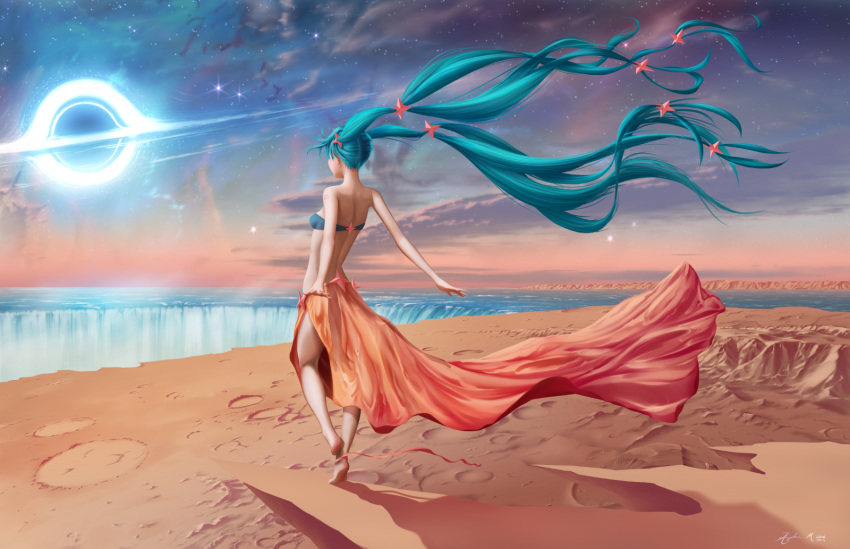 1girl, black_hole_(space), hatsune_miku, hayden_mackenzie, haydenm, highres, interstellar_(movie), long_hair