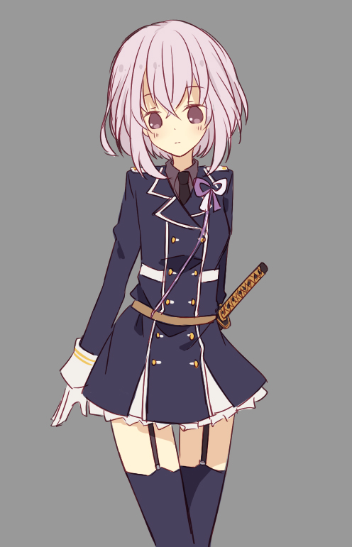 1girl, adapted_costume, black_legwear, dress, female, garter_straps, genderswap, gloves