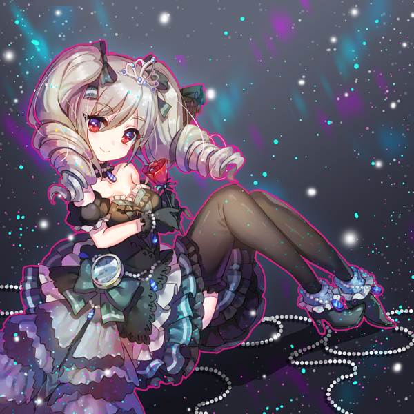 1girl, blush, breasts, drill_hair, idolmaster, idolmaster_cinderella_girls, kanzaki_ranko, lolita_fashion