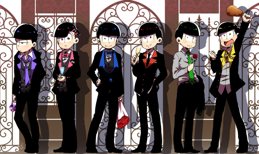 brothers, formal, matsuno_choromatsu, matsuno_ichimatsu, matsuno_juushimatsu, matsuno_karamatsu, matsuno_osomatsu, matsuno_todomatsu