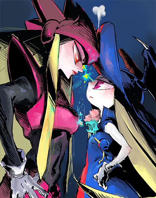 blonde_hair, hat, red_eyes, shyna_nera_shyna, silhouette_mirage, sinna_neutlarva_sinner, yutaka, yutaka7