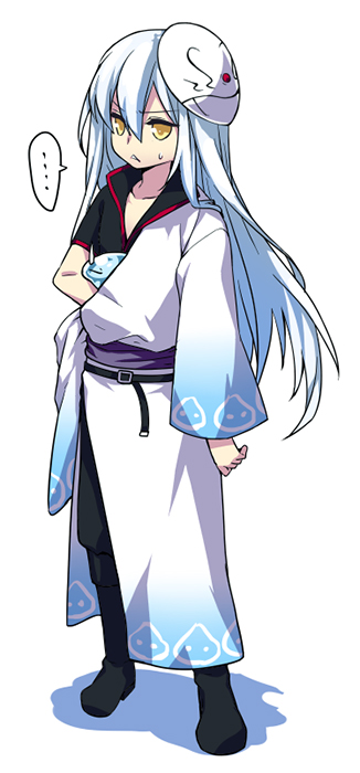 belt, boots, esythqua, gintama, japanese_clothes, long_hair, mask, parody