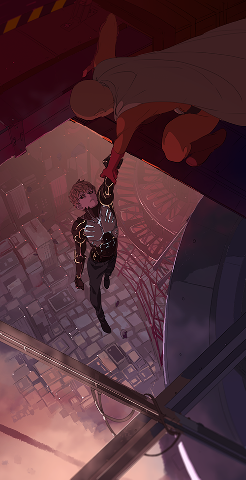 2boys, arm_at_side, arm_up, bald, black_sclera, blonde_hair, bodysuit, boots