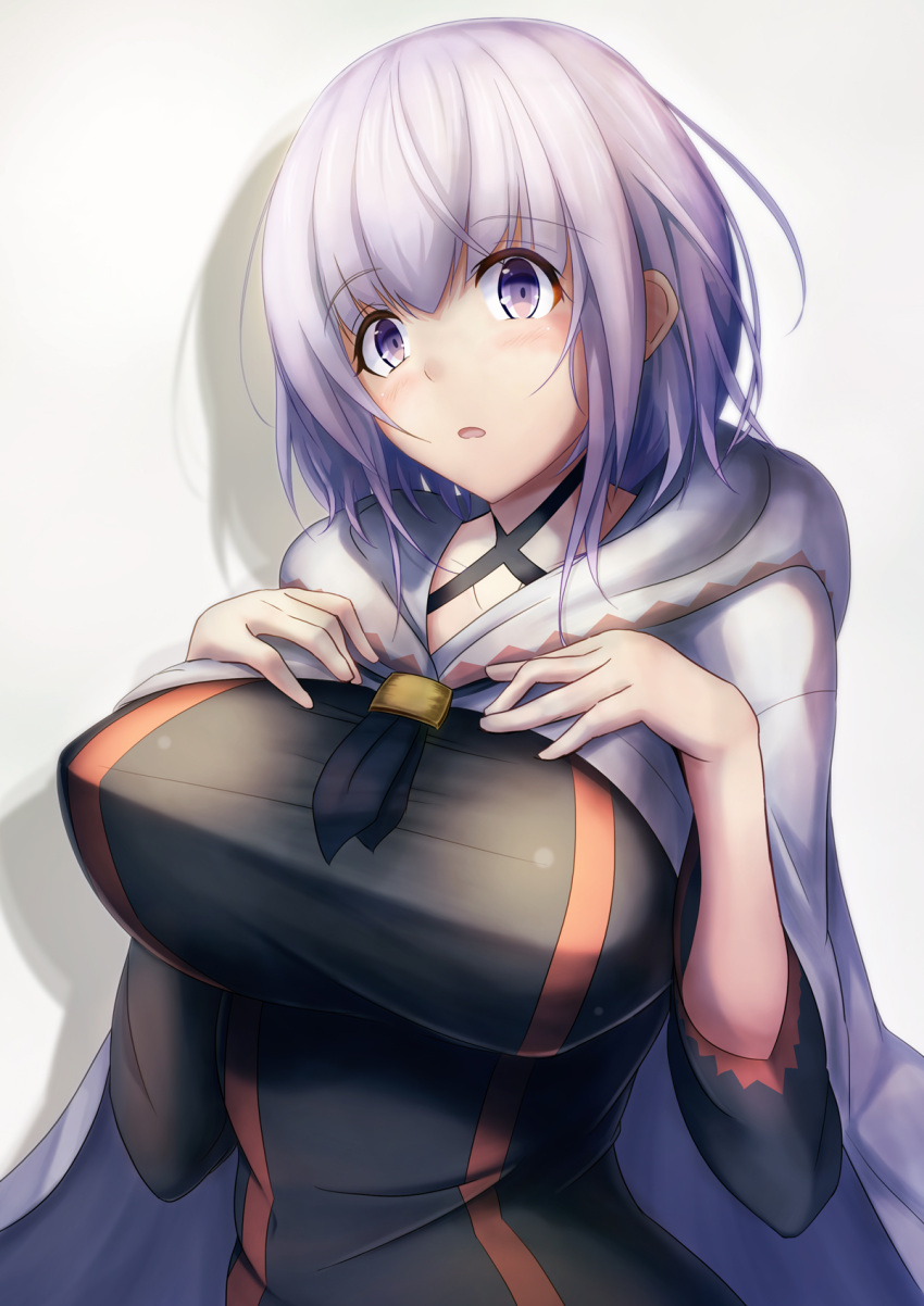1girl, blush, breasts, hai_to_gensou_no_grimgar, highres, kanogi, large_breasts, looking_at_viewer