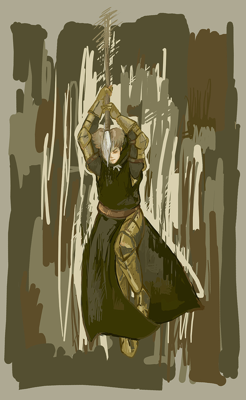 1boy, armor, brown_hair, cloak, final_fantasy, final_fantasy_tactics, gloves, highres