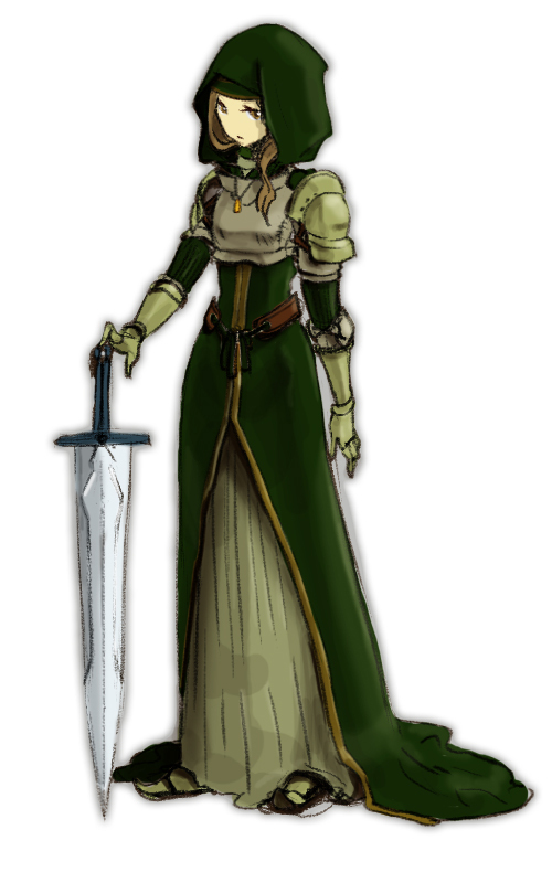 1girl, armor, belt, breastplate, brown_eyes, brown_hair, cape, cloak
