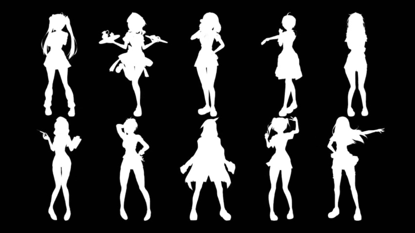 crossed_arms, long_hair, multiple_girls, nurse, oka_ruto, osana_najimi_(yandere_simulator), rivals, short_hair