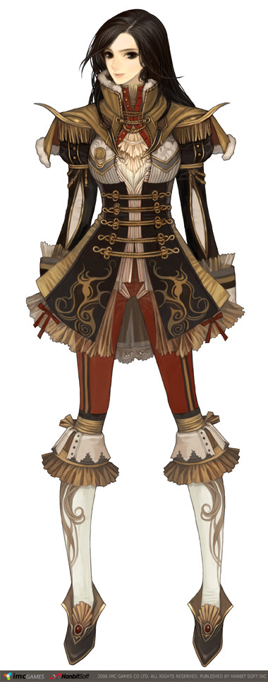 boots, brown_eyes, costume, cravat, gloves, granado_espada, long_hair, maggi