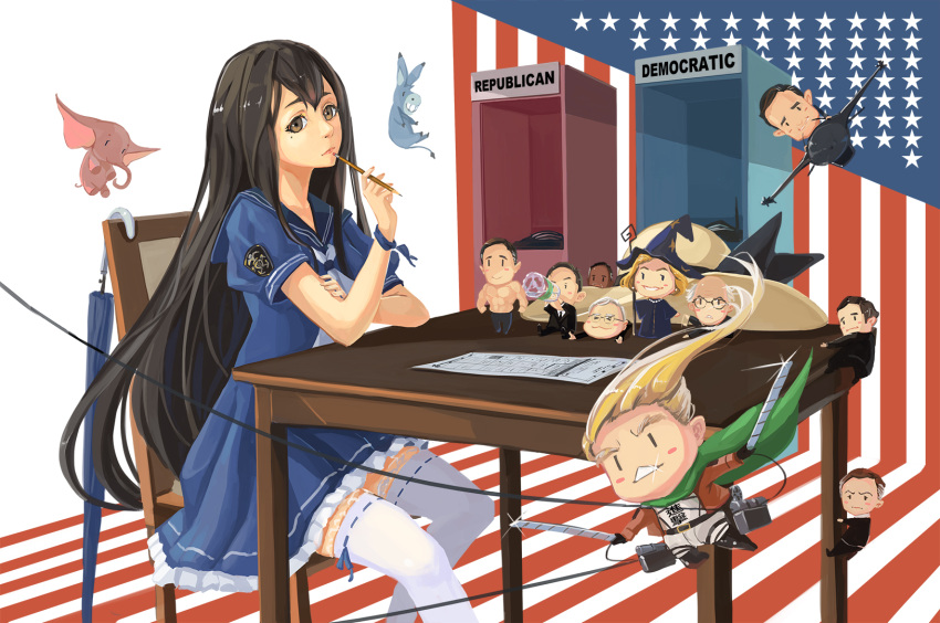 airplane, america, american_flag, ben_carson, bernie_sanders, black_hair, blonde_hair, borrowed_character