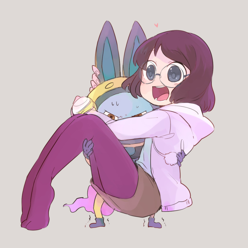1girl, alto168, angry, animal_ears, carrying, glasses, heart, helmet