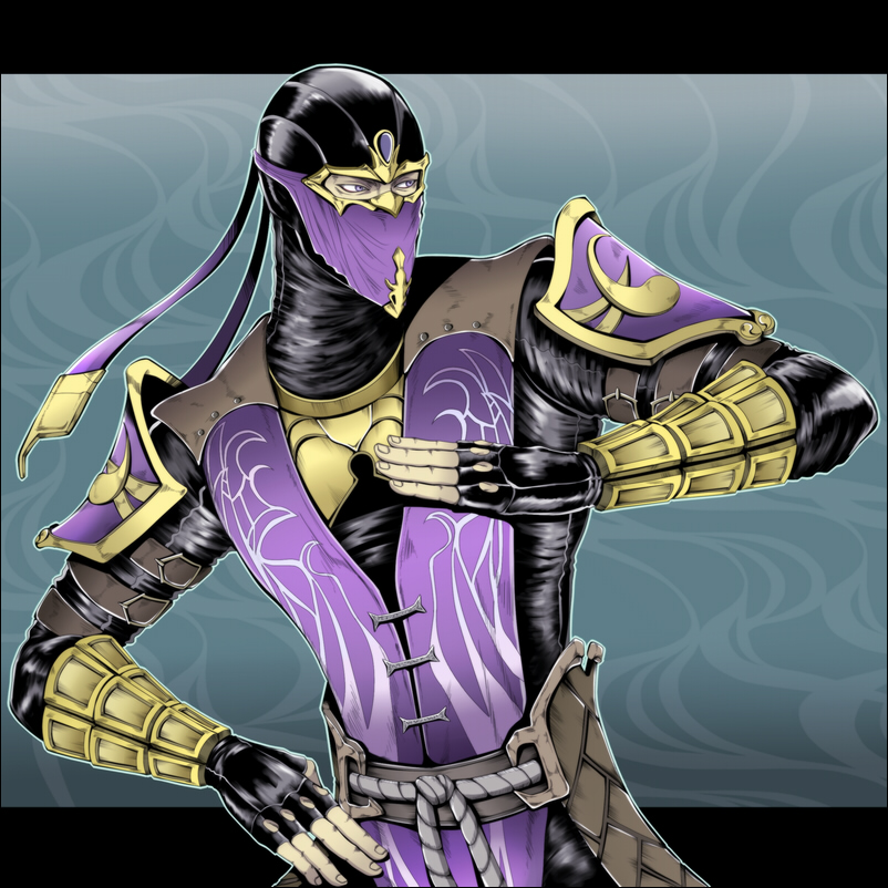 1boy, fingerless_gloves, gauntlets, gloves, mask, mortal_kombat, ninja, rain_(mortal_kombat)